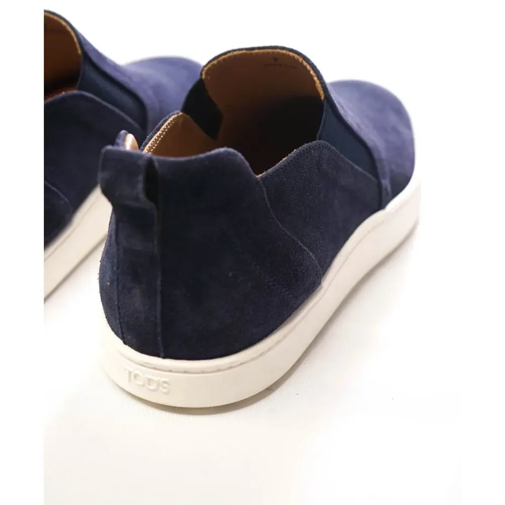 $825 TOD'S - Navy Blue Suede Loafers - US 8 (7UK)